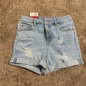 NWT Women’s Guess Roll Cuff Denim High Waisted Shorts Sz 28!